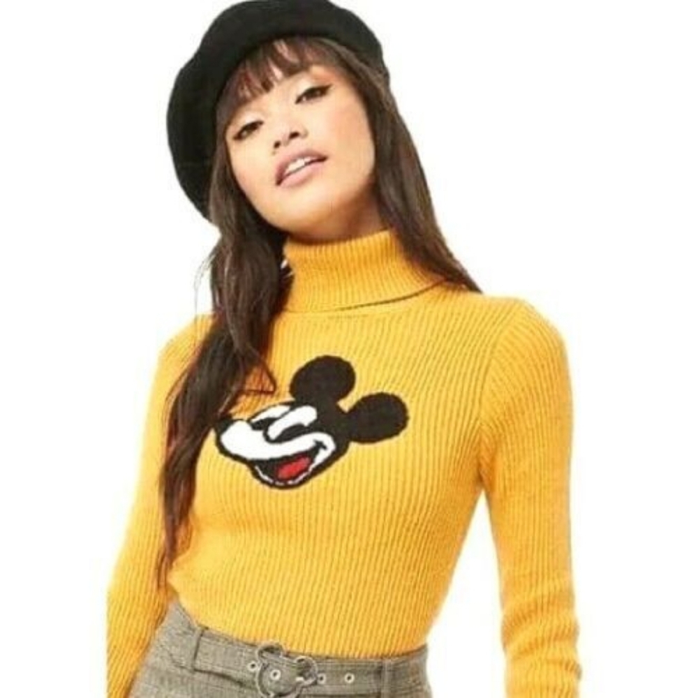 Disney X Forever 21 Mickey Mouse Turtleneck Sz M